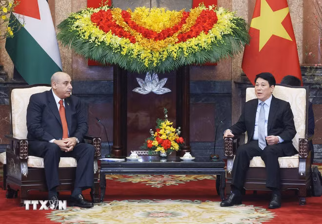 Chủ tịch nước Lương Cường tiếp Chủ tịch Hạ viện Jordan Mazen Turki El Qadi -0