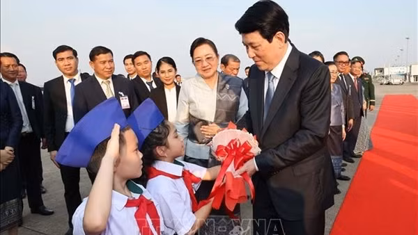 Chủ tịch nước Lương Cường kết thúc tốt đẹp chuyến thăm cấp Nhà nước tới Lào