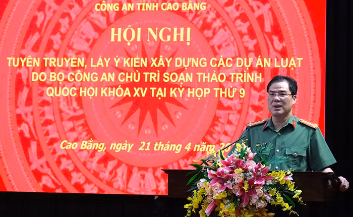 Hội nghị tuyên truyền, lấy ý kiến xây dựng các dự án Luật do Bộ Công an chủ trì soạn thảo -0