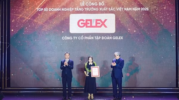 GELEX lần thứ 3 lọt Top 50 doanh nghiệp tăng trưởng xuất sắc Việt Nam