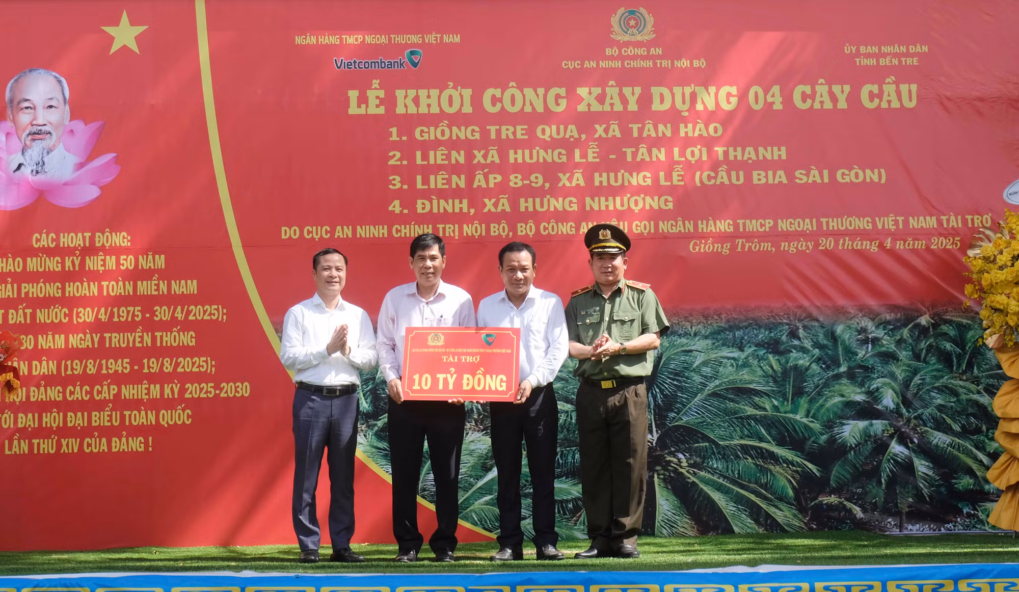 Khởi công xây dựng 4 cầu nông thôn tại tỉnh Bến Tre -0
