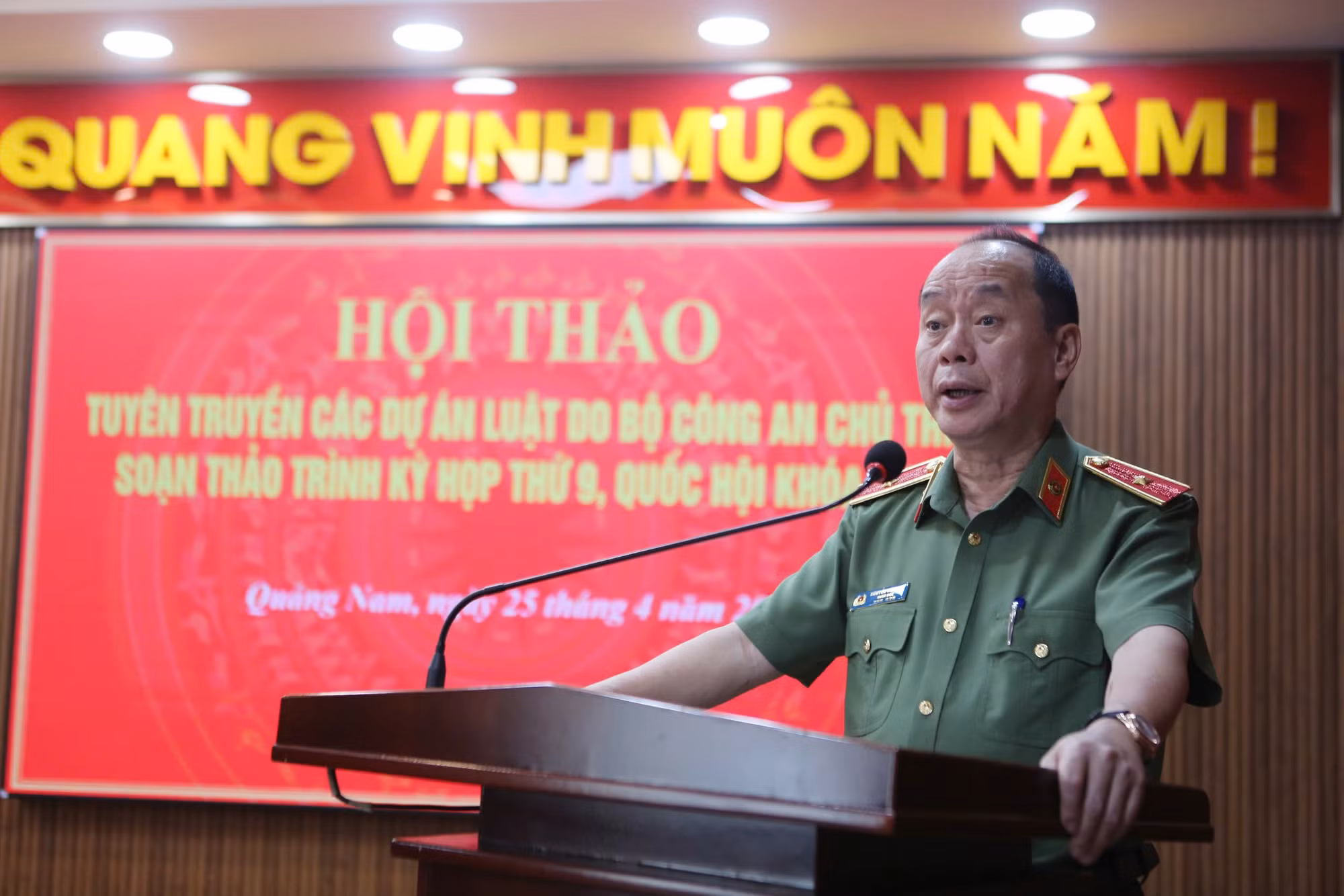 Công an Quảng Nam tổ chức hội thảo các dự án luật -0