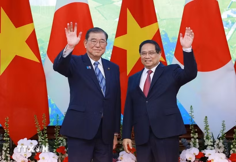 Thủ tướng Phạm Minh Chính hội đàm với Thủ tướng Nhật Bản Ishiba Shigeru -0
