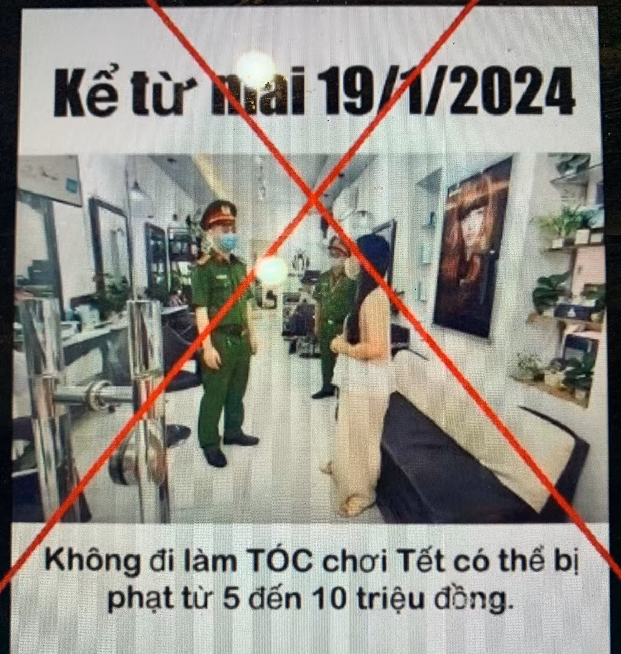 Xử phạt trường hợp tung tin sai sự thật về việc không làm tóc thì bị phạt tiền 7,5 triệu đồng -0