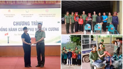 Cụm thi đua số 4, Hội Phụ nữ Bộ Công an về nguồn, lan tỏa nghĩa tình tại Điện Biên