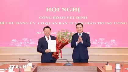 Công bố quyết định chỉ định Bí thư Đảng ủy Cơ quan Ban Tuyên giáo Trung ương