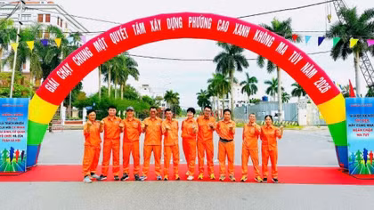 Cán bộ, nhân viên Nhiệt điện Quảng Ninh tham gia chạy hưởng ứng phòng, chống ma tuý