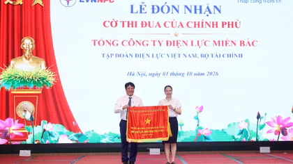 EVNNPC nhận Cờ Thi đua của Chính phủ
