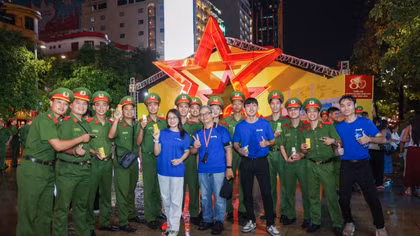 Trạm tiếp năng lượng Vinamilk trong sự kiện “Tổ quốc bình yên”