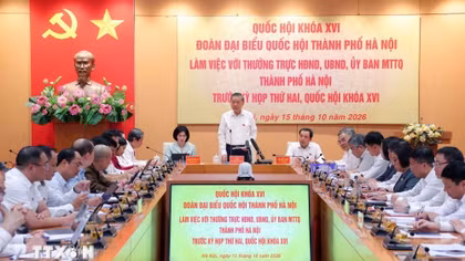 Tổng Bí thư, Chủ tịch nước Tô Lâm dự buổi làm việc chuẩn bị Kỳ họp thứ Hai, Quốc hội khóa XVI của Đoàn đại biểu Quốc hội Hà Nội