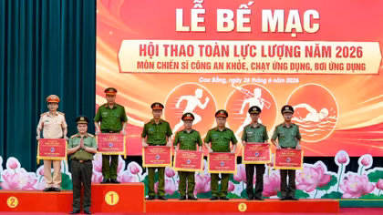 Bế mạc Hội thao toàn lực lượng Công an tỉnh Cao Bằng năm 2026