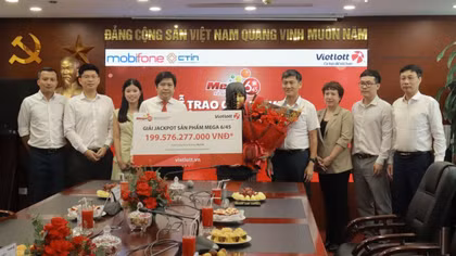 Thuê bao MobiFone từ An Giang trúng Jackpot gần 200 tỷ qua Vietlott SMS