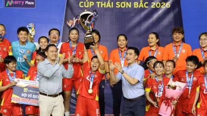 CLB bóng đá nữ TP Hồ Chí Minh 1 vô địch Cúp Thái Sơn Bắc 2026