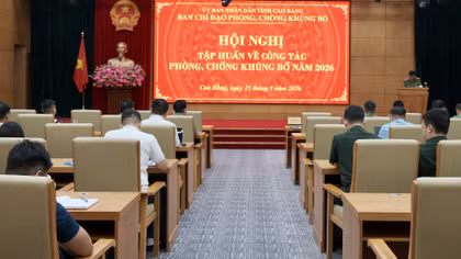 Hội nghị tập huấn phòng, chống khủng bố năm 2026 tại Cao Bằng