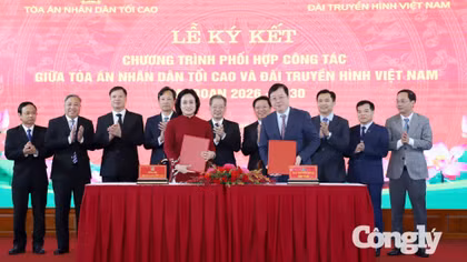 TANDTC và VTV ký kết chương trình phối hợp công tác