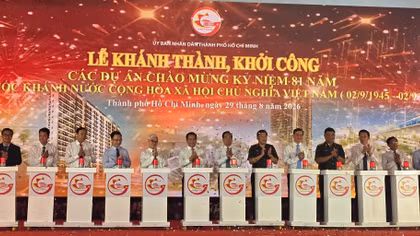 TP Hồ Chí Minh khánh thành, khởi công 11 công trình với tổng mức đầu tư hơn 181 nghìn tỷ đồng