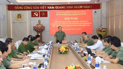Công bố Quyết định và Kế hoạch giám sát đối với Đảng ủy Công an TP Đồng Nai