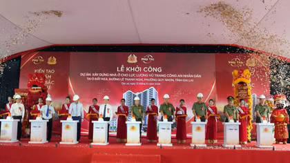 Thứ trưởng Đặng Hồng Đức chủ trì lễ khởi công xây dựng nhà ở cho Công an nhân dân tại Gia Lai