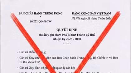 Văn bản về công tác nhân sự của TP Huế lan truyền trên mạng xã hội là giả mạo