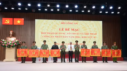 Đội tuyển Cảnh sát Cơ động giành giải nhất toàn đoàn tại Hội thao 2026