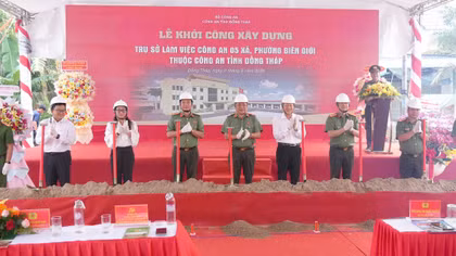 Đồng Tháp: Khởi công xây dựng 5 trụ sở Công an xã, phường biên giới