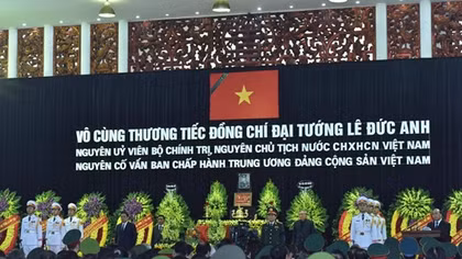 Toàn văn lời điếu tại Lễ truy điệu nguyên Chủ tịch nước Lê Đức Anh