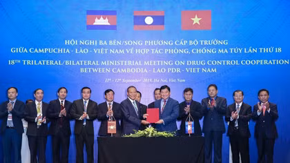Việt Nam-Lào-Campuchia thông qua Tuyên bố chung, quyết tâm đẩy lùi ma tuý khỏi khu vực