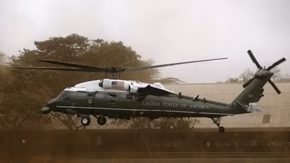 Trực thăng Marine One của Tổng thống Trump bay thử ở Đà Nẵng