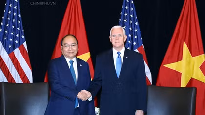 Thủ tướng Nguyễn Xuân Phúc tiếp Phó Tổng thống Hoa Kỳ Mike Pence