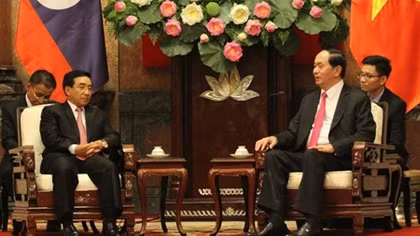 Chủ tịch nước Trần Đại Quang tiếp Phó Chủ tịch nước Lào