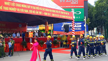 Thi thể thao nghiệp vụ cứu nạn cứu hộ của lực lượng phòng cháy 