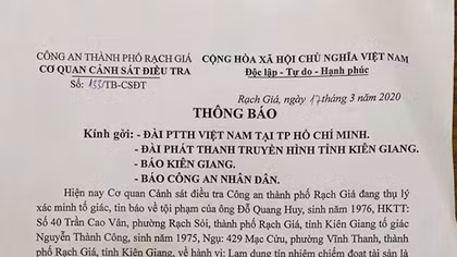 Thông báo truy tìm người bị tố cáo lừa đảo chiếm đoạt tài sản