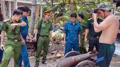 Phát hiện và xử lý quả bom nặng 250kg ở Bến Tre