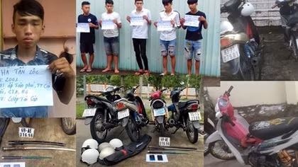 Nhóm thiếu niên gây 10 vụ cướp trên QL61C
