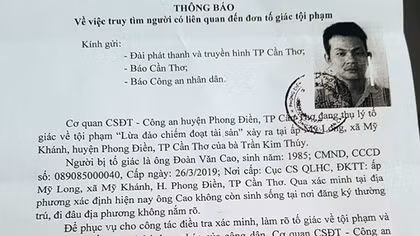 Tìm người có liên quan đến đơn tố giác tội phạm