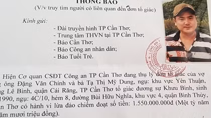 Truy tìm người có liên quan đến đơn tố giác lừa đảo