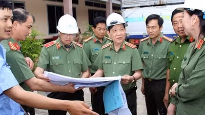 Đẩy nhanh tiến độ xây dựng trụ sở Công an huyện Mỏ Cày Nam