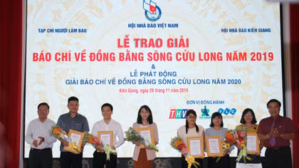 Trao Giải báo chí về đồng bằng sông Cửu Long năm 2019