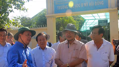 Bộ Tài nguyên và Môi trường thị sát khu vực sạt lở tại tỉnh An Giang