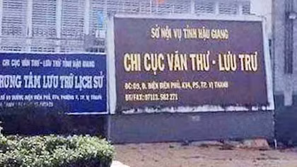 Khởi tố, bắt tạm giam 4 cán bộ, nguyên cán bộ Sở Nội vụ Hậu Giang