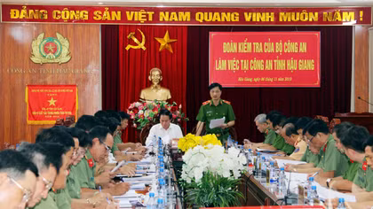 Lãnh đạo Bộ Công an kiểm tra công tác tại tỉnh Hậu Giang