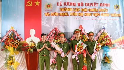  Thành lập Đội chữa cháy và cứu nạn, cứu hộ khu vực Châu Thành