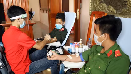 CBCS Công an tỉnh Hậu Giang tham gia hiến máu tình nguyện