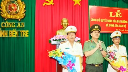 Công an Bến Tre có 2 tân Phó giám đốc