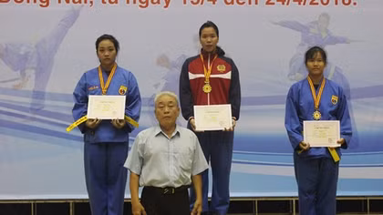 Phùng Thu Hà đoàn CAND giành HCV tại giải Vovinam toàn quốc 