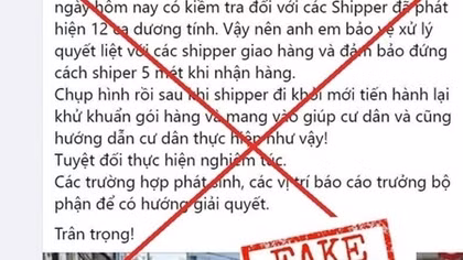 Truy tìm người tung tin 12 shipper dương tính với SARS-CoV-2