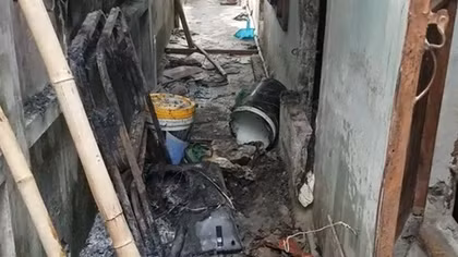 Cháy nhà trọ sau cãi nhau, một người bỏng nặng