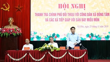 Thanh tra Chính phủ đối thoại với người dân xã Đồng Tâm, huyện Mỹ Đức
