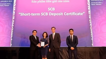 Chứng chỉ tiền gửi SCB liên tiếp nhận được các giải thưởng uy tín
