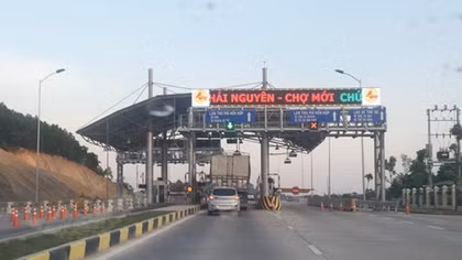 Thu phí đường Thái Nguyên - Chợ Mới từ 25-1
